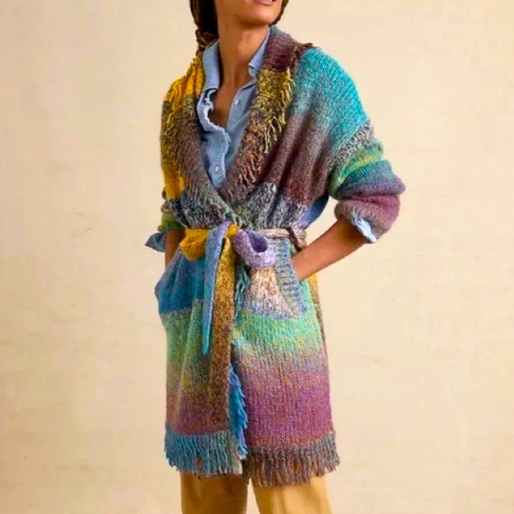 Anthropologie Greylin Natalie Fringe Cardigan